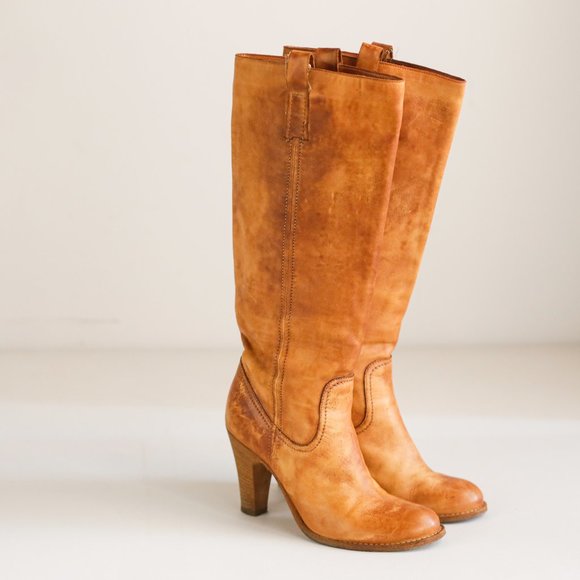 Browns ID Shoes - Browns ID Buttery Soft Leather Tall Caramel Boots